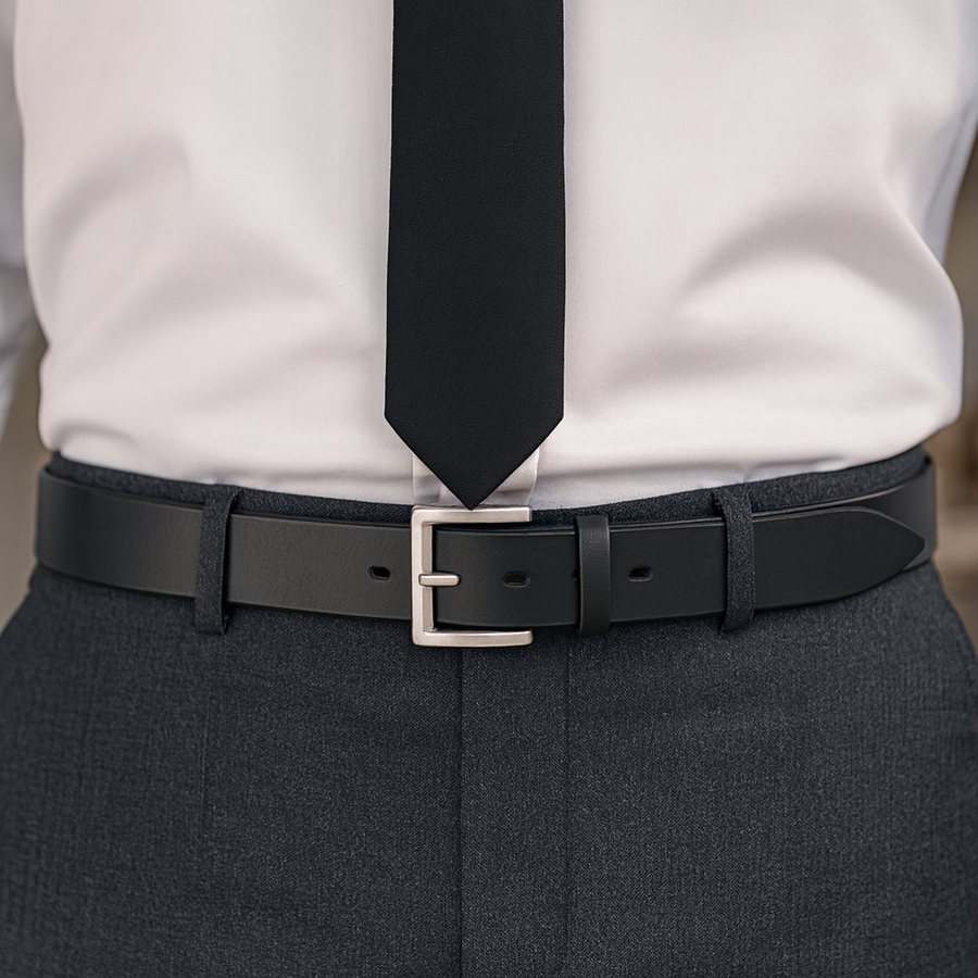 CINTURONES DE CUERO NEGRO SBELT