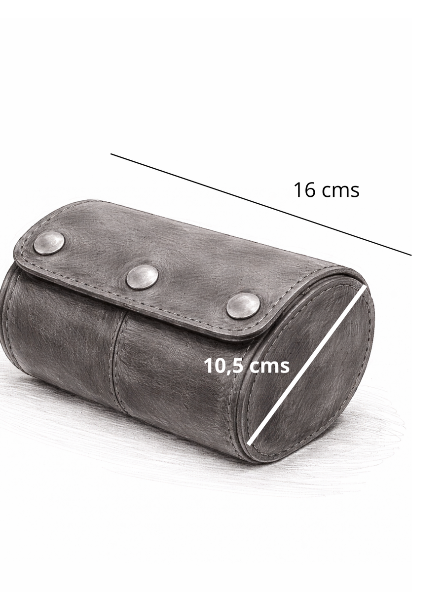 ESTUCHE PORTA RELOJ CUERO GENUINO 2 PIEZAS