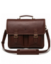 MALETIN CUERO GENUINO FULL GRAIN EXECUTIVE CAOBA