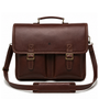 MALETIN CUERO GENUINO FULL GRAIN EXECUTIVE CAOBA