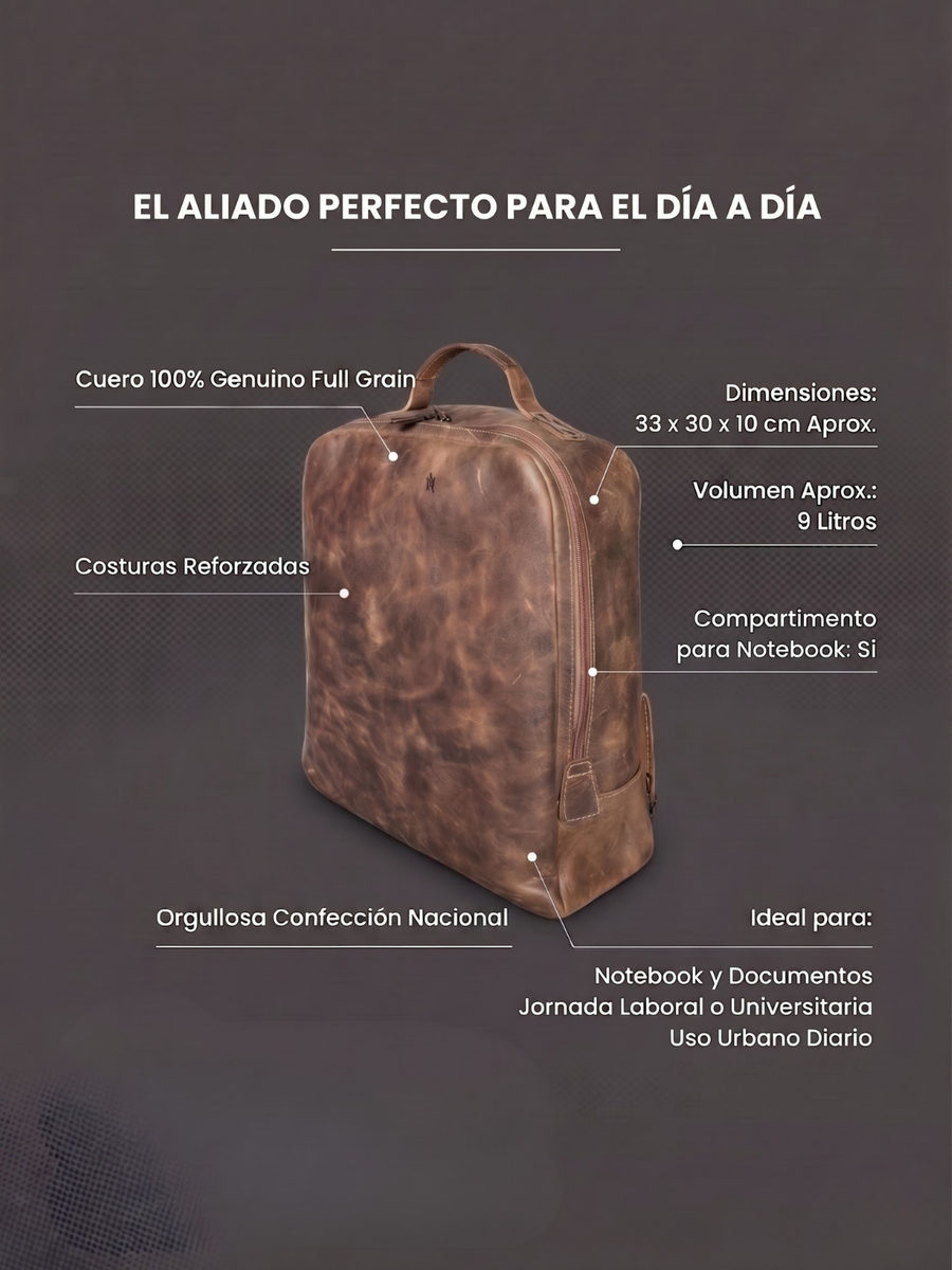 MOCHILA DE CUERO CLÁSICA