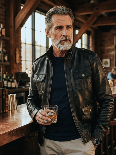 CHAQUETA DE CUERO JAMES