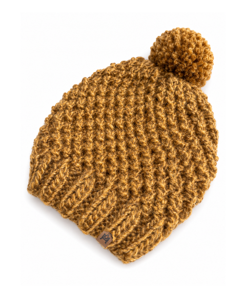 GORRO LANA HOMBRE QUELLÓN CAMEL