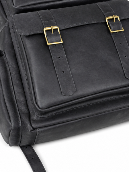 MOCHILA DE CUERO PREMIUM EXPEDITION BLACK