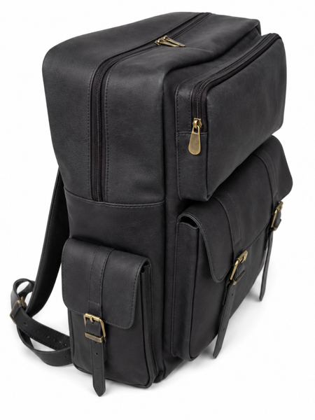 MOCHILA DE CUERO PREMIUM EXPEDITION BLACK