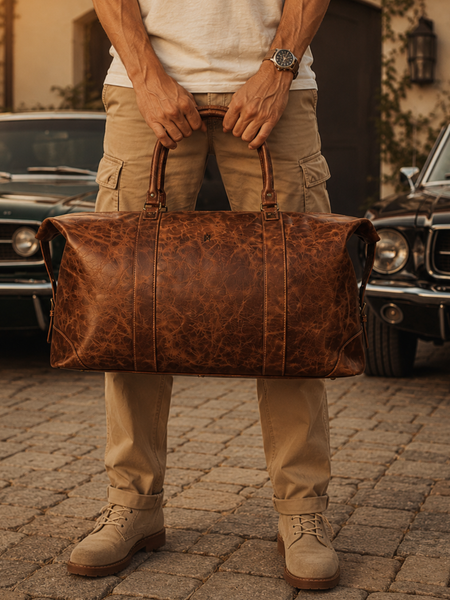 BOLSO DE VIAJE DE CUERO PARA HOMBRES JOURNEY