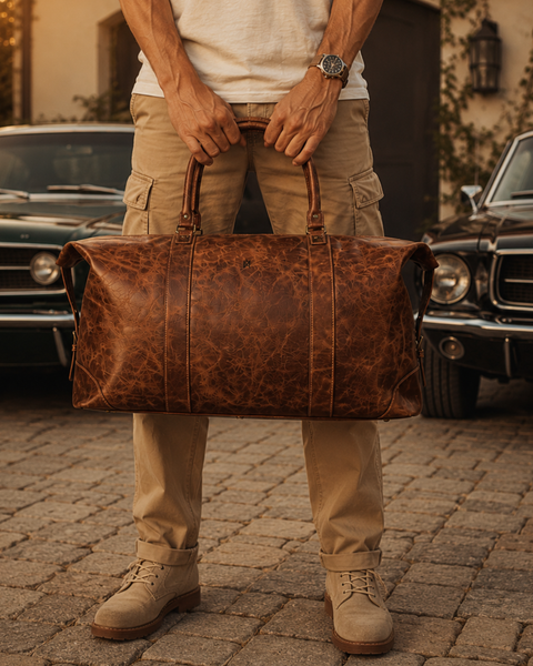 BOLSO DE VIAJE DE CUERO PARA HOMBRES JOURNEY