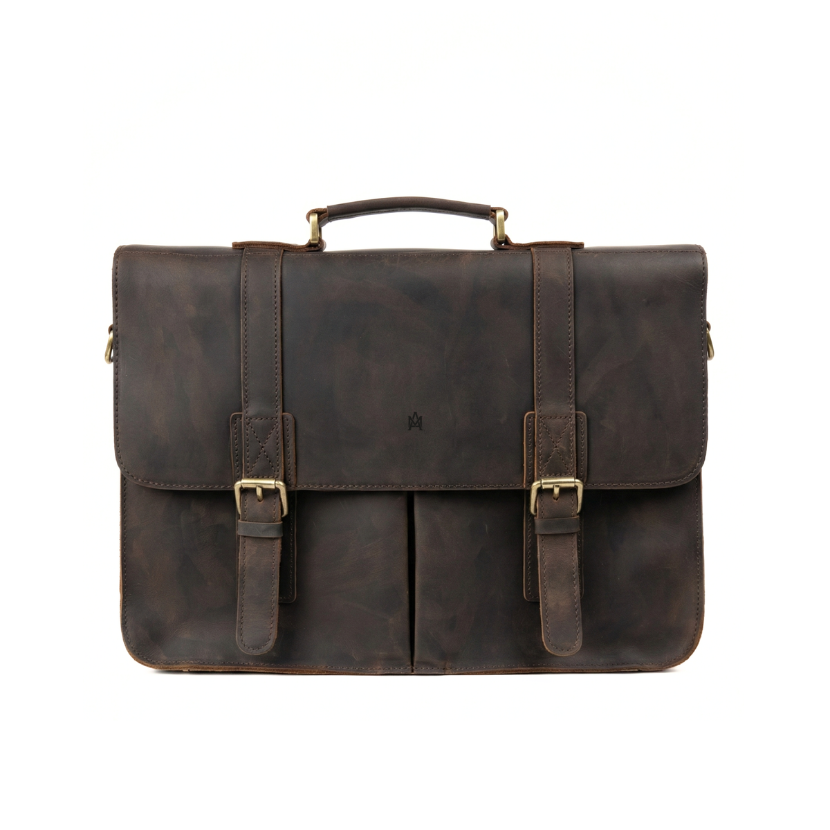 MALETIN DE CUERO GENUINO FULL GRAIN OLD YORK