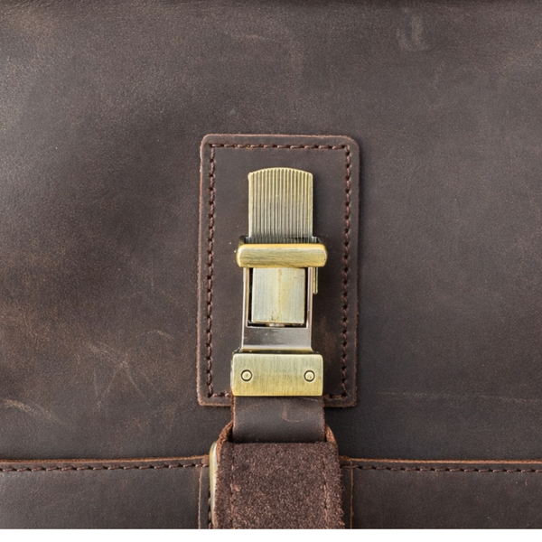 MALETIN DE CUERO GENUINO FULL GRAIN OLD YORK