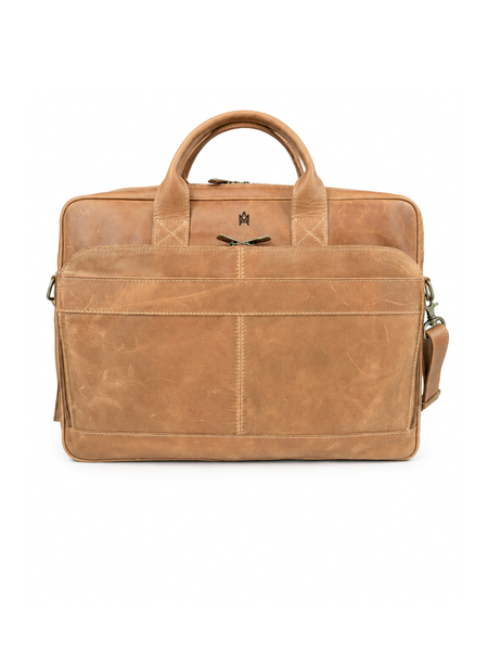 MALETÍN DE CUERO GENUINO HOMBRE OXFORD BEIGE