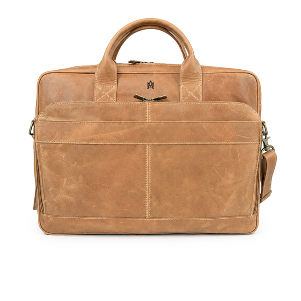 MALETÍN DE CUERO GENUINO HOMBRE OXFORD BEIGE