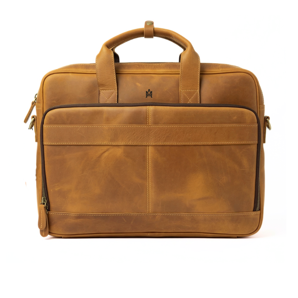 MALETÍN DE CUERO GENUINO HOMBRE OXFORD CAMEL