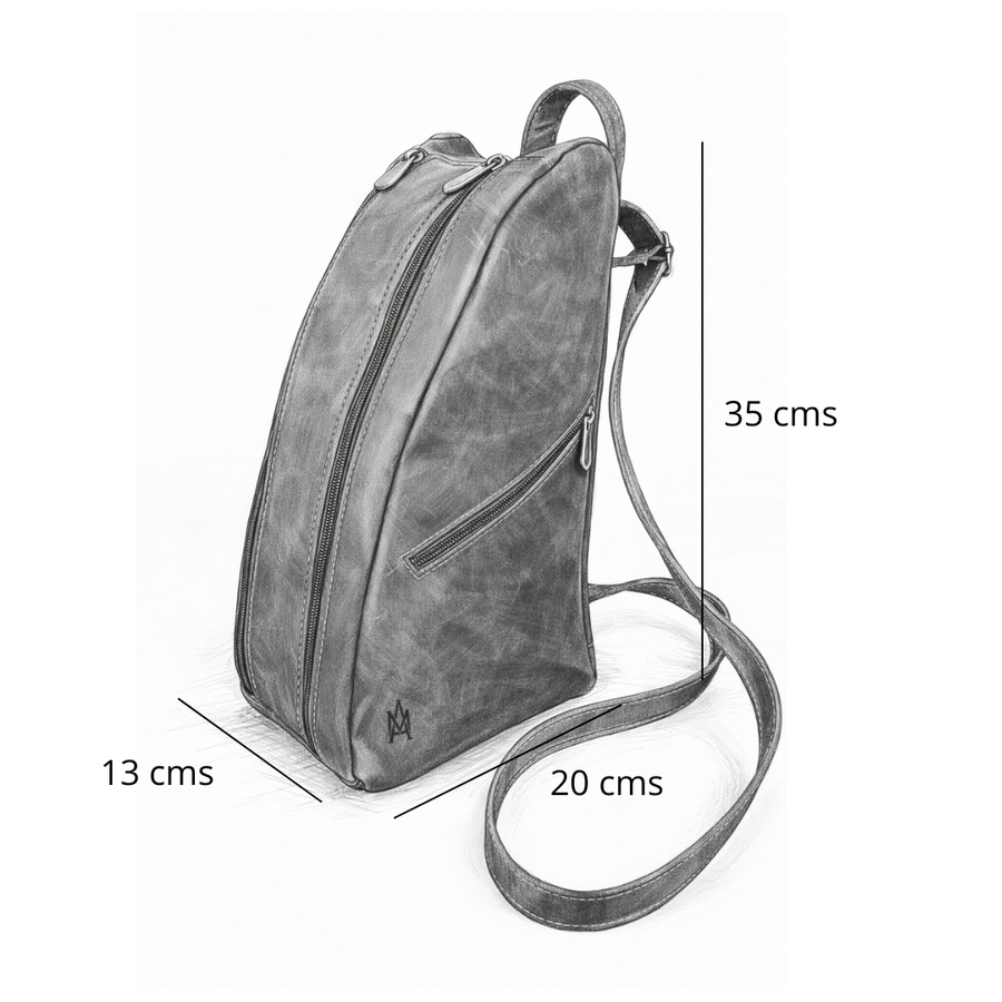 MATERA DE CUERO GENUINO GAUCHO MORO