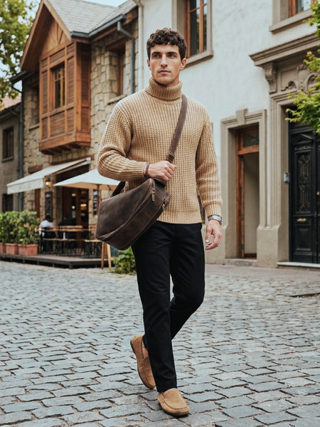 MATERA DE CUERO GENUINO GAUCHO MORO