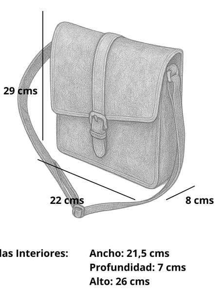 MORRAL DE CUERO GENUINO NYC