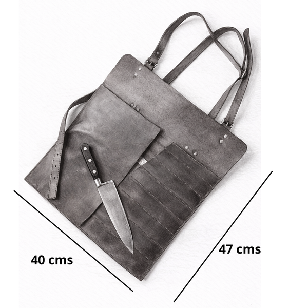 PORTA CUCHILLOS PARRILLEROS DE CUERO FULL GRAIN PREMIUM