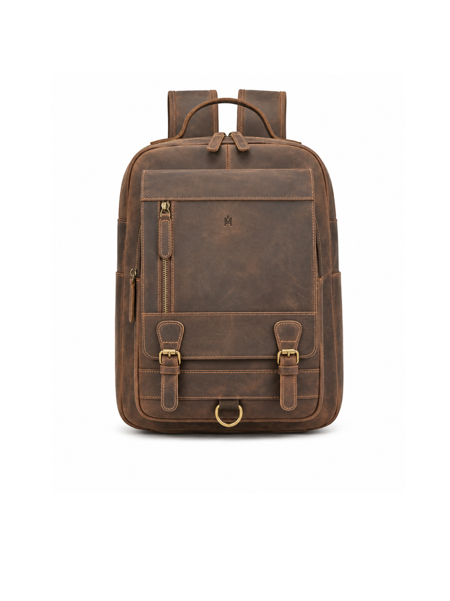 MOCHILA DE CUERO GENUINO HOMBRE COLLEGE