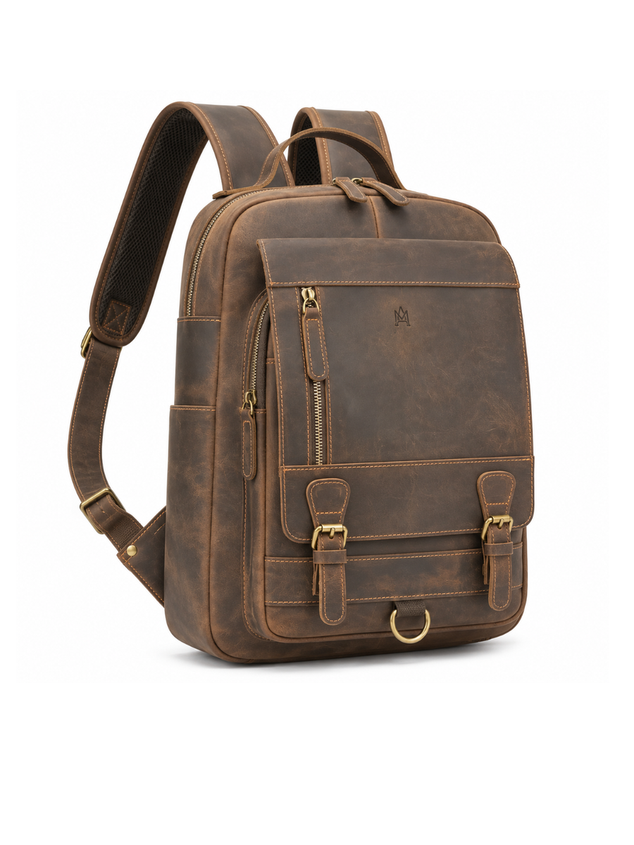 MOCHILA DE CUERO GENUINO HOMBRE COLLEGE
