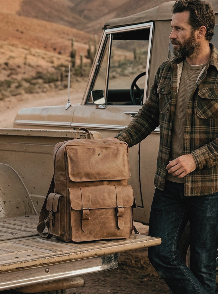MOCHILA DE CUERO EXPEDITION DESERT