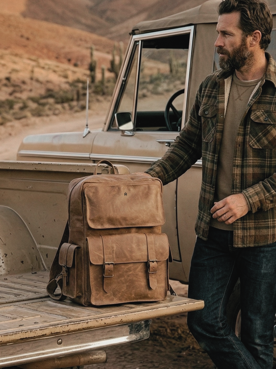 MOCHILA DE CUERO EXPEDITION DESERT