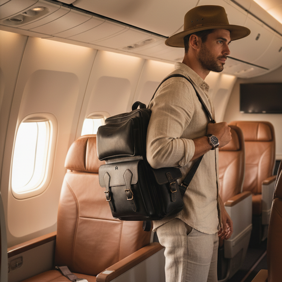 MOCHILA DE CUERO PREMIUM EXPEDITION BLACK