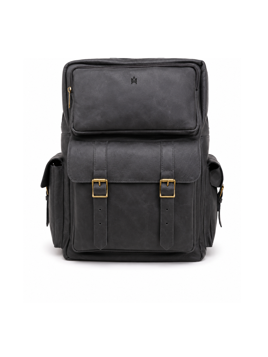 MOCHILA DE CUERO PREMIUM EXPEDITION BLACK