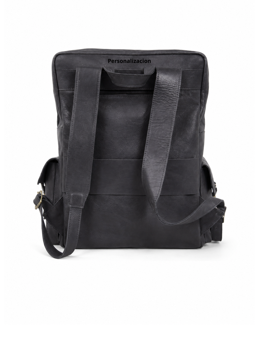 MOCHILA DE CUERO PREMIUM EXPEDITION BLACK
