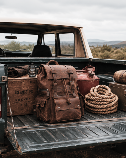 MOCHILA DE CUERO GENUINO PREMIUM MONTANA