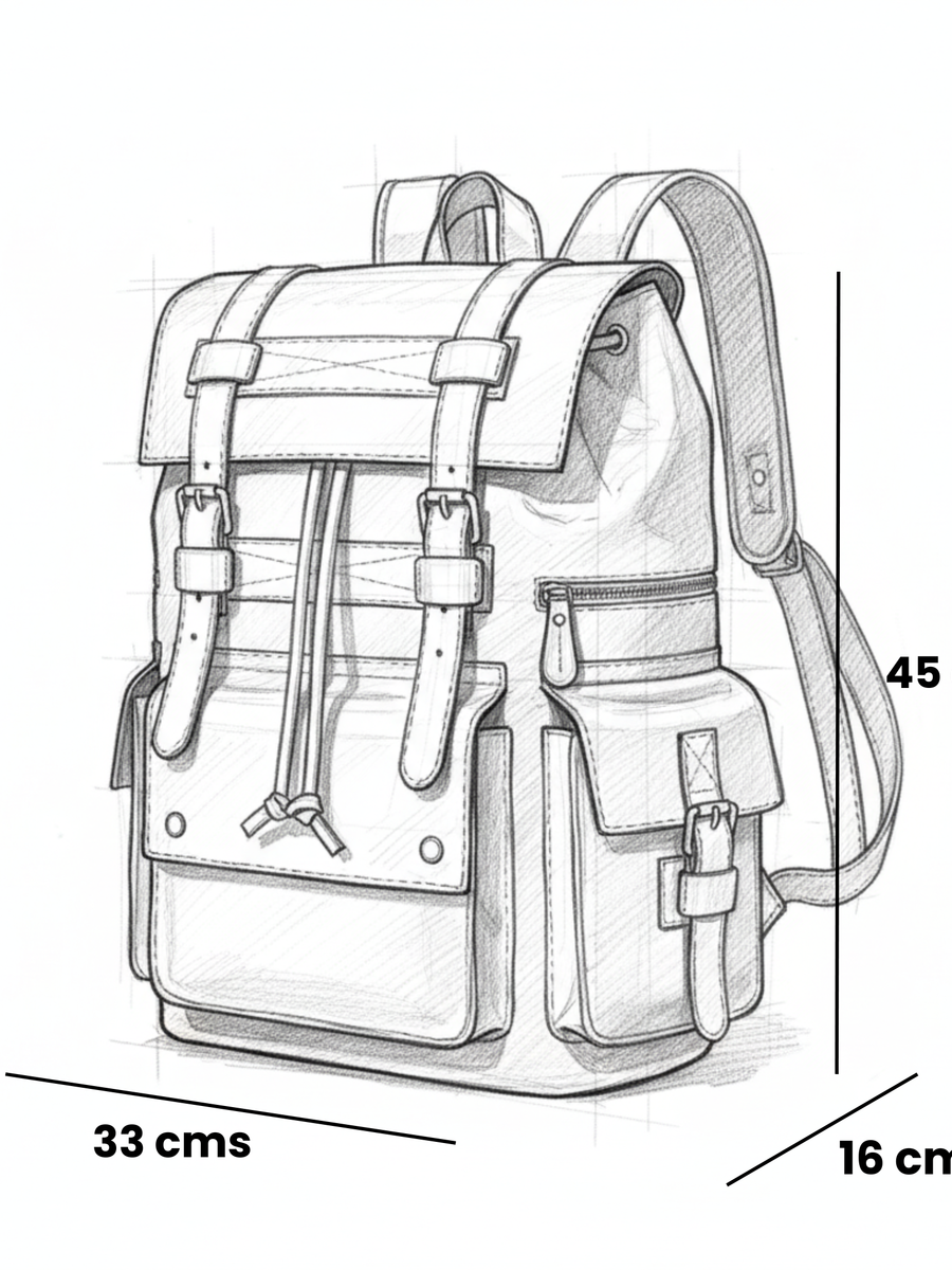 MOCHILA DE CUERO GENUINO PREMIUM MONTANA