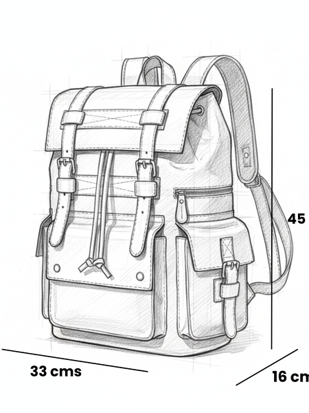 MOCHILA DE CUERO GENUINO PREMIUM MONTANA