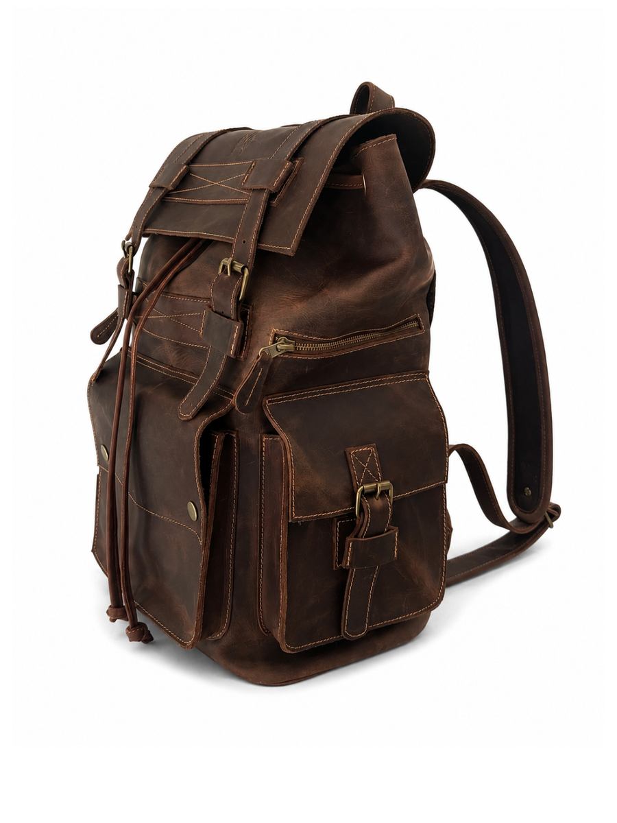 MOCHILA DE CUERO GENUINO PREMIUM MONTANA