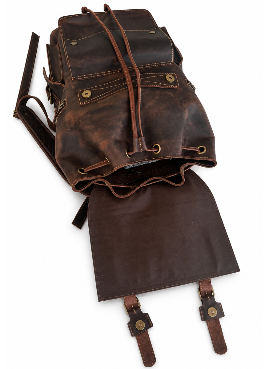 MOCHILA DE CUERO GENUINO PREMIUM MONTANA