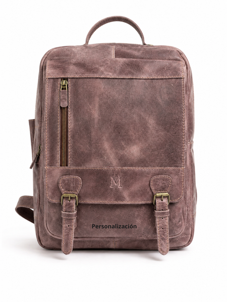 MOCHILA DE CUERO OLD SCHOOL
