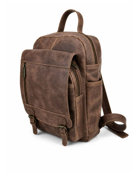 MOCHILA DE CUERO OLD SCHOOL