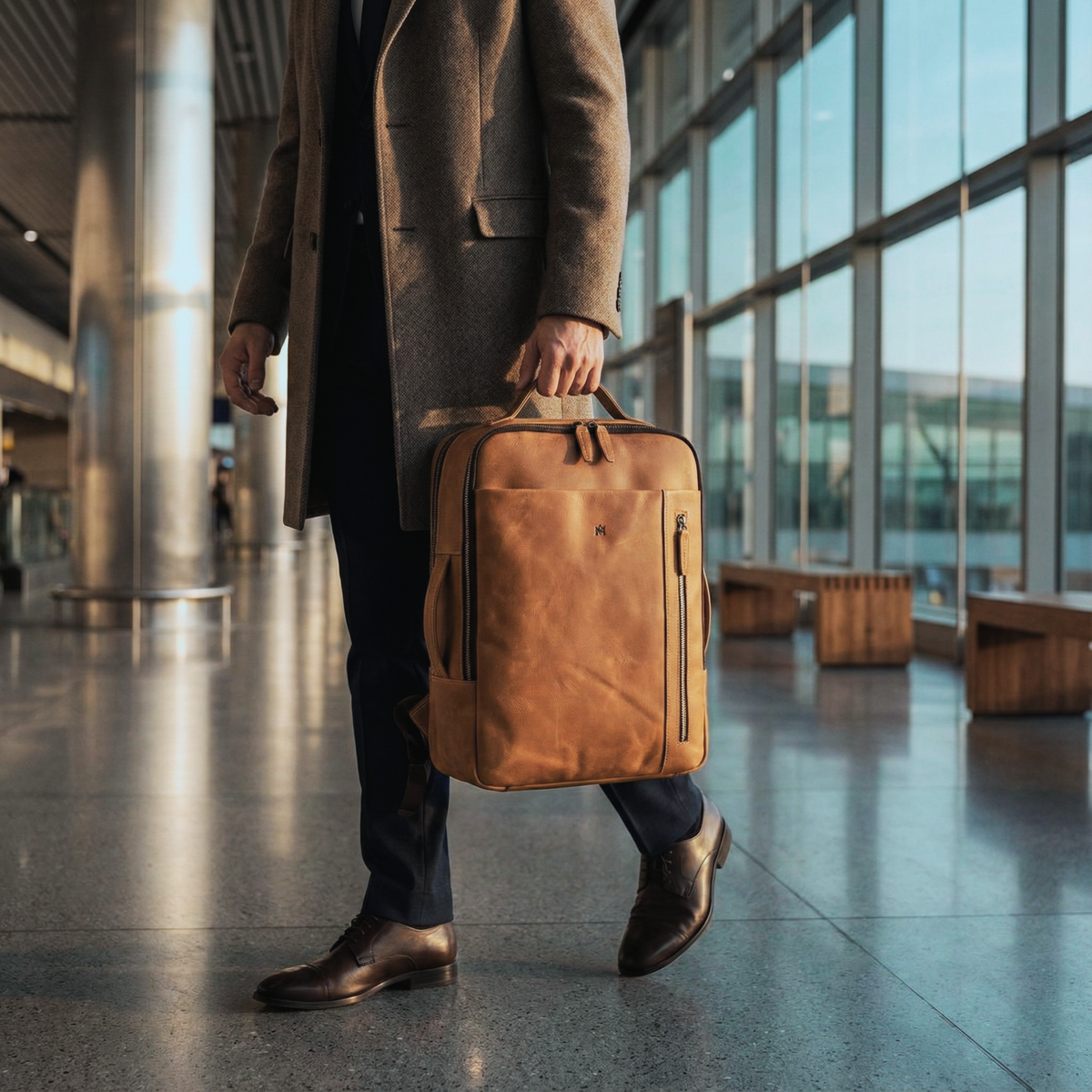 MOCHILA DE CUERO GENUINO PREMIUM STIRLING