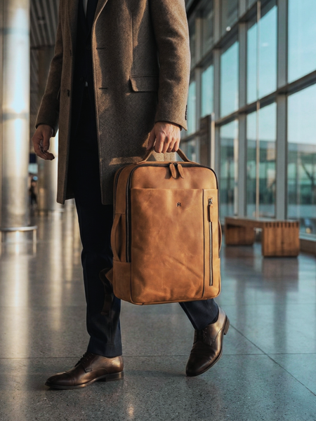 MOCHILA DE CUERO GENUINO PREMIUM STIRLING