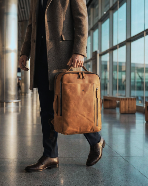 MOCHILA DE CUERO GENUINO PREMIUM STIRLING