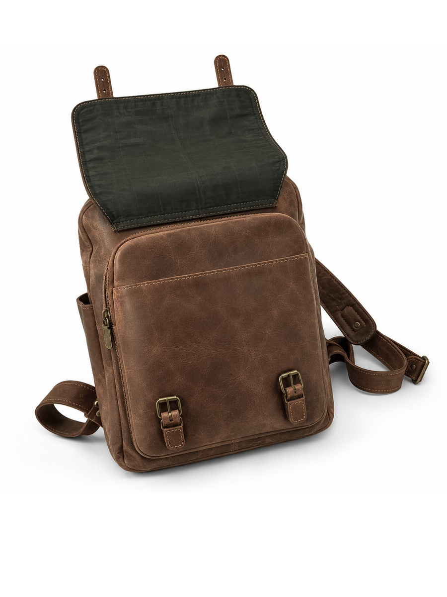 MOCHILA DE CUERO OLD SCHOOL