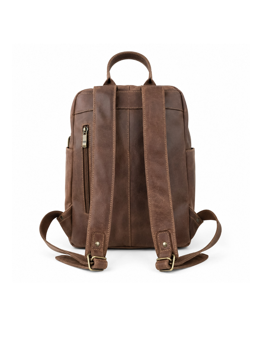 MOCHILA DE CUERO OLD SCHOOL