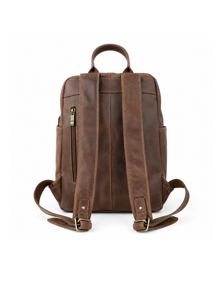 MOCHILA DE CUERO OLD SCHOOL