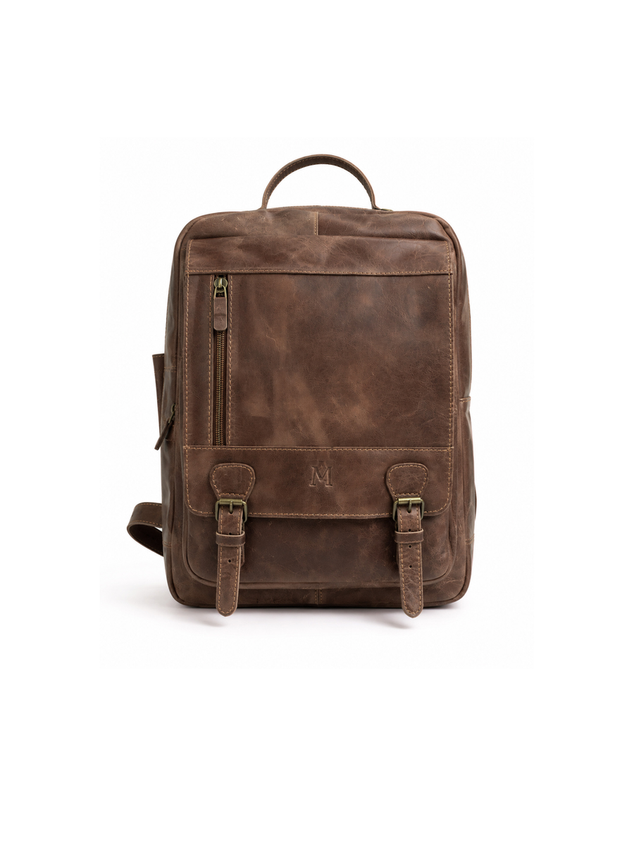 MOCHILA DE CUERO OLD SCHOOL