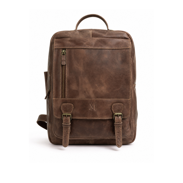 MOCHILA DE CUERO OLD SCHOOL