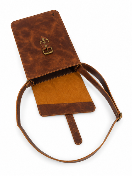MORRAL DE CUERO GENUINO NYC