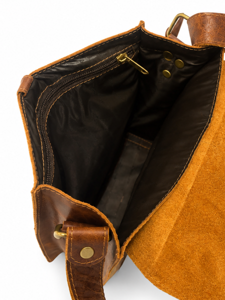 MORRAL DE CUERO GENUINO NYC