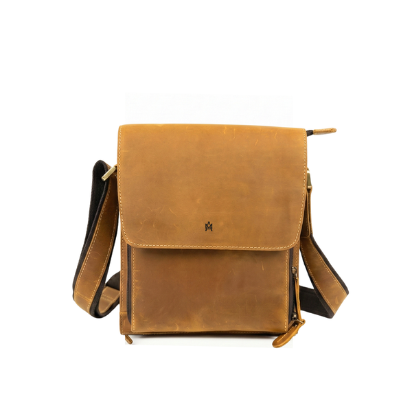 MORRAL CUERO GENUINO PARA HOMBRE PRAGA
