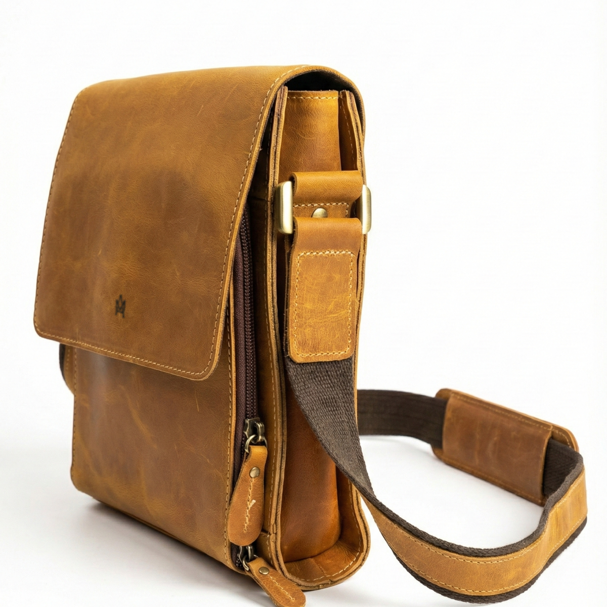 MORRAL CUERO GENUINO PARA HOMBRE PRAGA