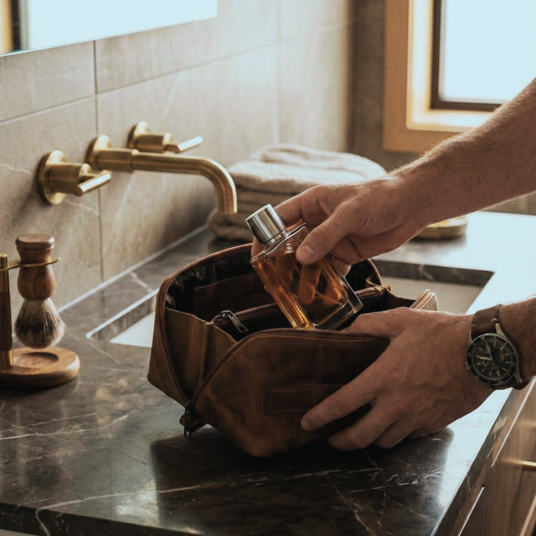 NECESER DE CUERO GENUINO ELEGANCE