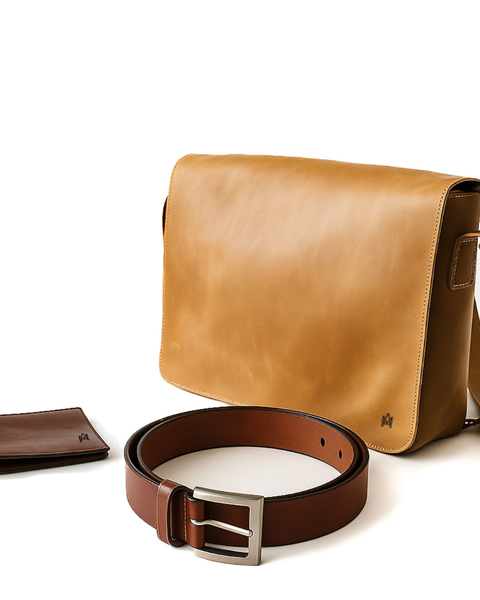 PACK REGALO MORRAL DUBLIN + BILLETERA URBAN + CINTURON DE CUERO