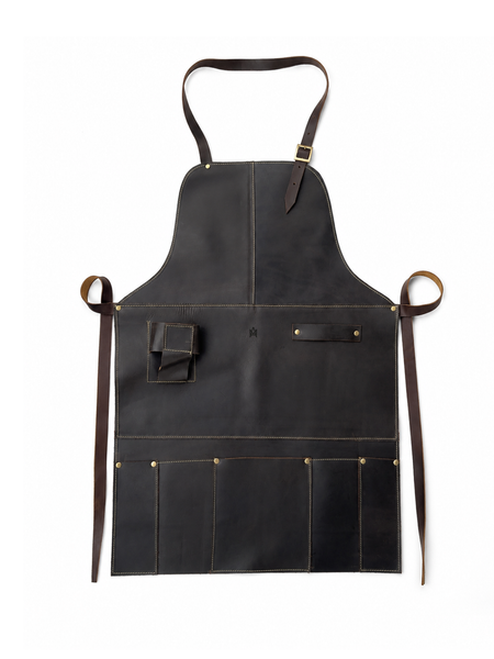 PECHERA ASADOR CUERO PORTA BOTELLA