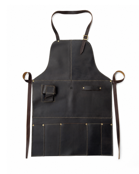 PECHERA ASADOR CUERO PORTA BOTELLA